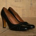 Vintage 1970s Classic Black Heels. Court Shoes. Size UK 4.5, US 7, Eur 37.5. NOS Mint Condition
