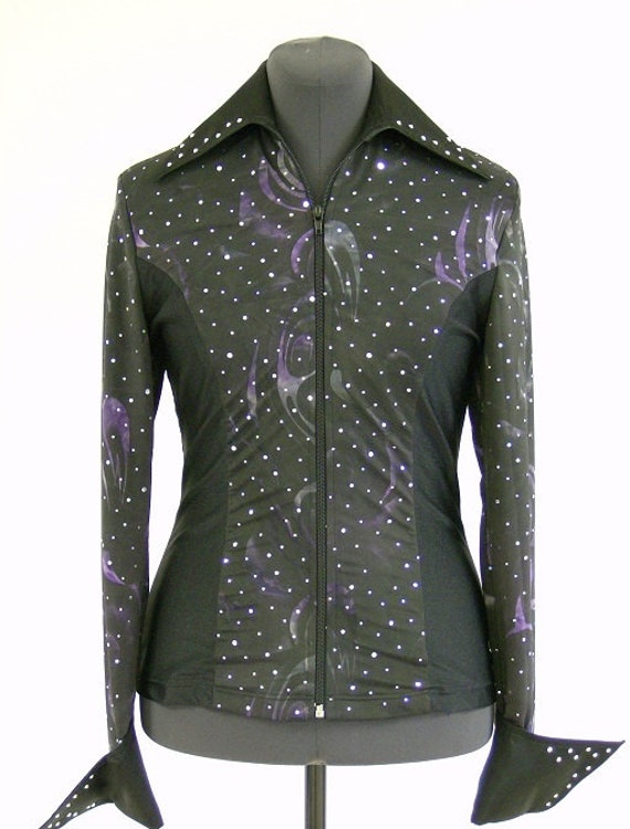 Purple/Black Western Show Shirt/Jacket