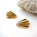 SALE 50% off Vintage Wing Earrings: Golden Wings vintage gold tone abstract wing earrings