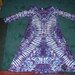 Womens L Long Sleeve 100% Cotton Mid Calf Play-dress By Yummy Tie-Dyes item 190