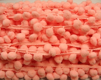 Pom Pom Fringe - Peach - 3 yards