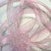 5 yds. 3/8" Dotted Organza Ribbon - Light Pink with White Dots