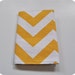 Ready to Ship - Daffodil Yellow and White Chevron Fabric Passport Cover. Yellow and White Zigzag Passport Case.