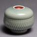Wheel thrown covered jar / wish box with Chattering Texture by Hsinchuen Lin