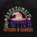 ABerZoMbiE & WiTCh- Girls Hand Appliqued and Machine Embroidered Halloween Shirt