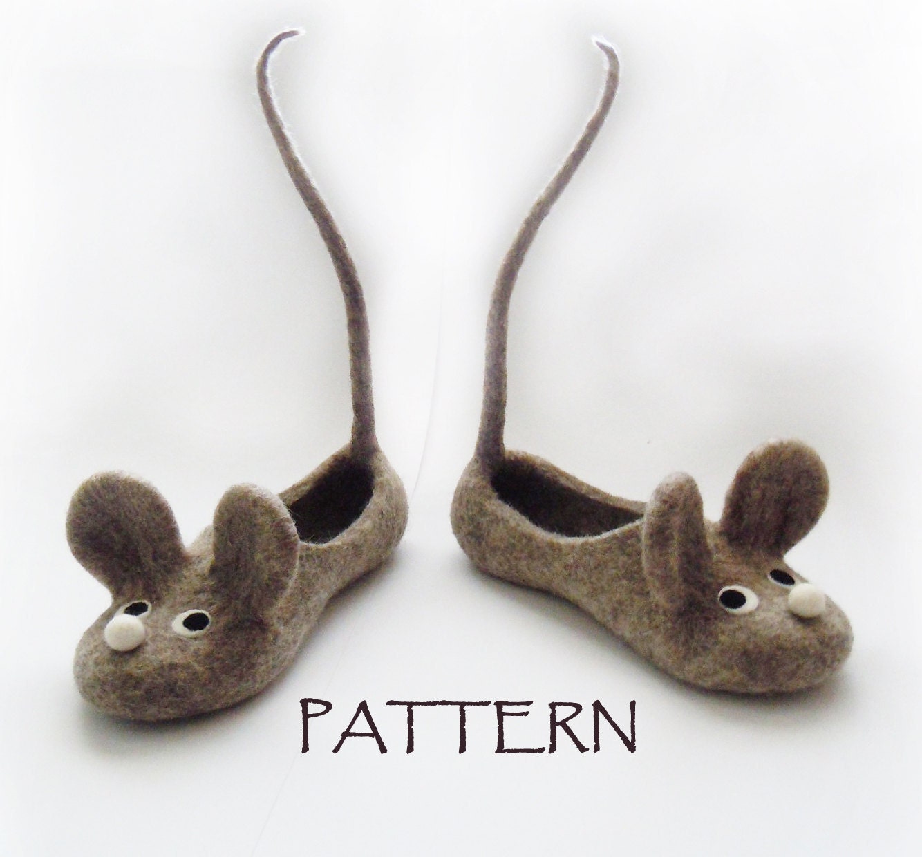 PDF PATTERN. Felted slippers MICE