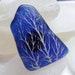 White Aspen trees on cobalt blue sea glass - hand painted fridge or noticeboard magnet