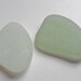 2 partial bottle bottoms - seafoam and white - perfect velvety frosting - from Northern England