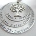 Family tree hand stamped necklace