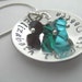 Mothers hand stamped & domed stainless steel necklace