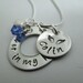 Forever in my heart with angel wings hand stamped stainless steel necklace