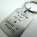 father's day keychain, from grandkids, hand stamped stainless steel
