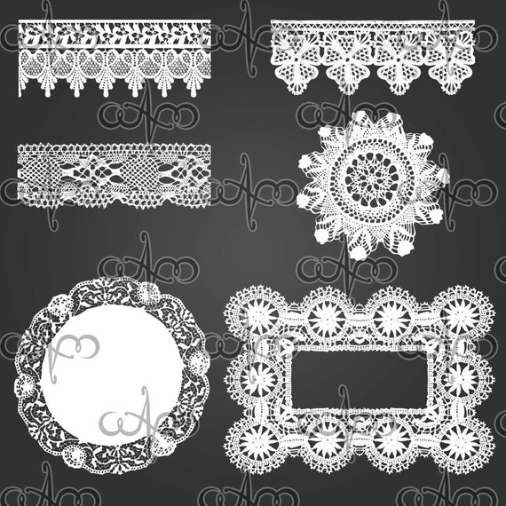 Items similar to Lace Clip Art - Graphic Design Pattern for your art