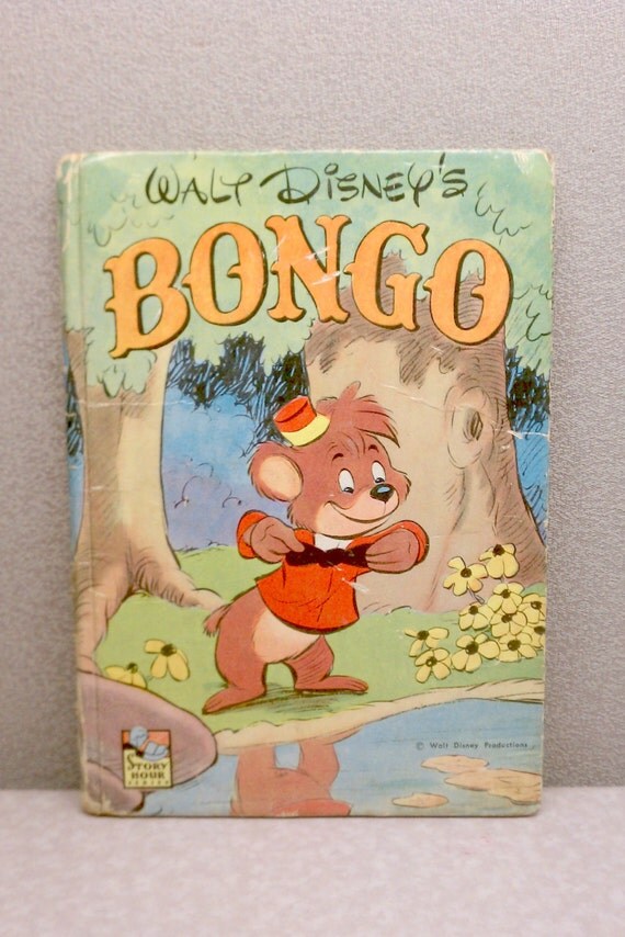 RARE 1948 Walt Disneys Bongo Childrens Book by GlistenAndGlo