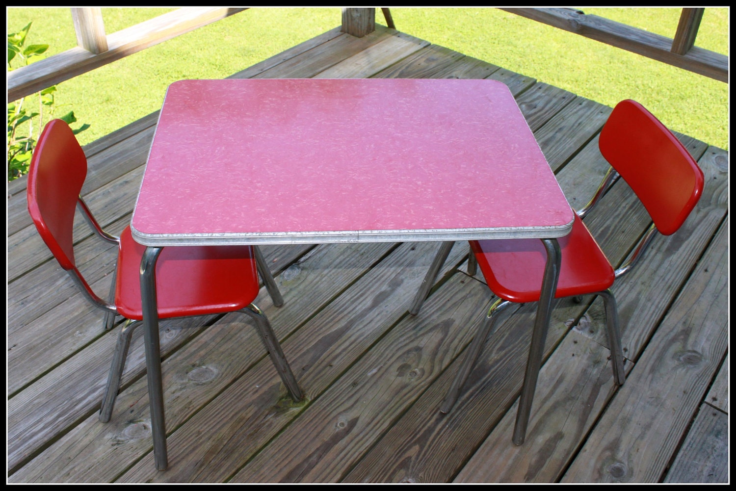 Vintage 1950's Childrens Table and Chair Set