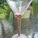 Martini Glass, Polymer Clay, retro spots