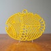 Vintage Dansk Mod Plastic Fish Trivet in Yellow - RESERVED