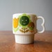 Cute Vintage Japanese Mug - Happy Flowers RESERVED