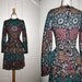 Vintage Missoni Floral Skirt Sweater Outfit Dress Back Button Detail Flounce Waist Authentic Orange Label Size Small