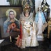 Vintage Infant of Prague Statue with Jeweled Crown Chalkware