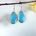 Teardrop Turquoise Earrings with Vermeil Bezel Set and 14k Gold Filled Earwires