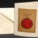 Christmas cards - pyrography - Christmas ornament cards set of 4