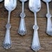 Antique Victorian Silverplate Demitasse Spoons - Set of Six - 1871 - Persian Pattern