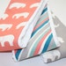 SALE - Baby Burp Cloths - Set of 3 - Mod Basics Ellie Fam in Coral and Shroom from Birch 100% Organic Cotton