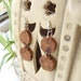 Natural Oak Flower Dangle Earrings - - Simple and stunning