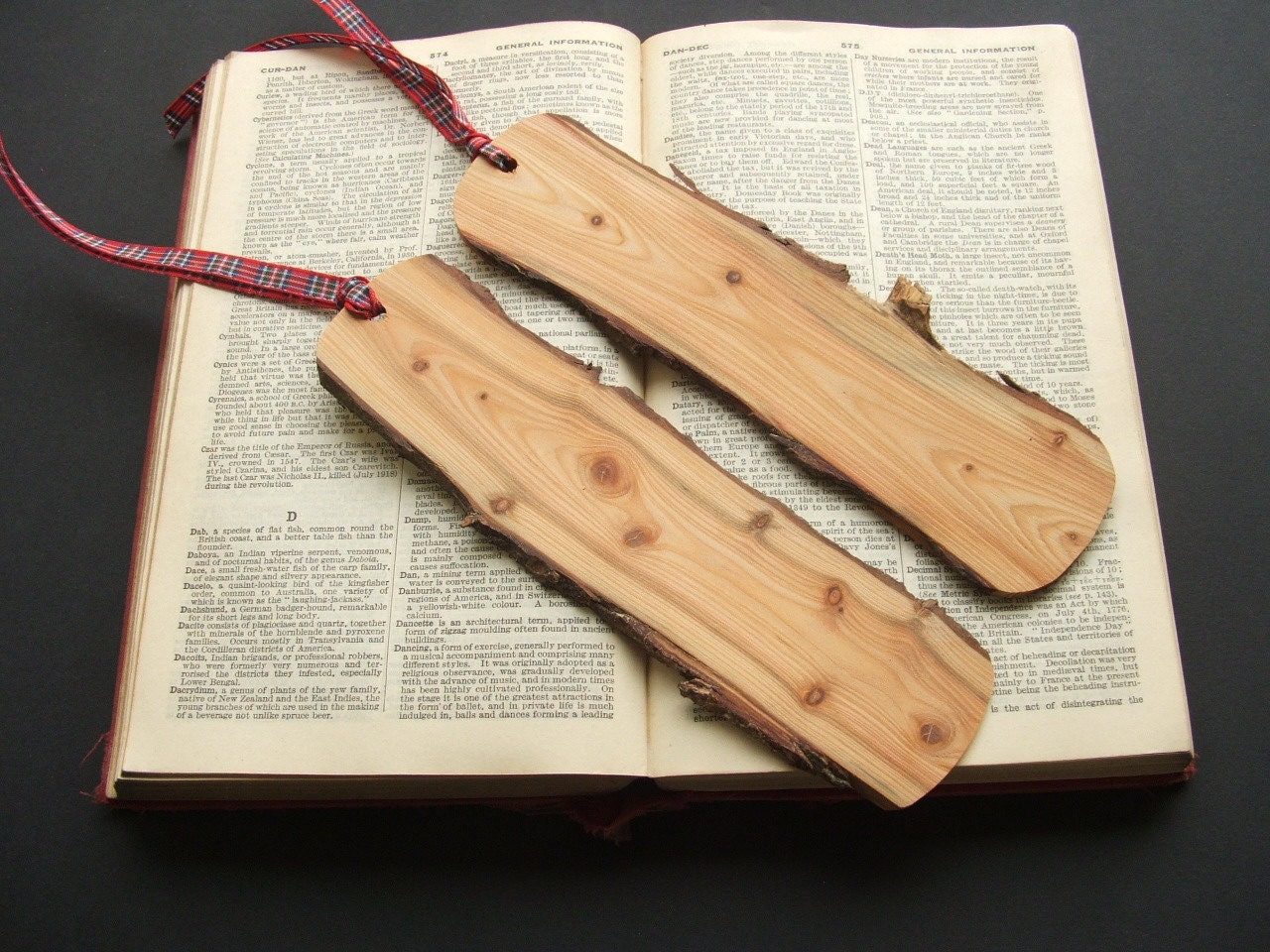 Rustic Wooden Bookmarks A His and Hers Pair made from Larch