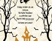 Customized Vintage Spooky Halloween Haunted House Party Invitations - UPRINT Il_170x135