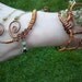 The Dragon Empress, Green and Copper Wire Cuff Goddess Bracelet