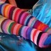 Hand KNITTED COTTON SOCKS - Medium -23cm - Mismatched One of a Kind.