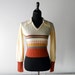 1970s Sweater // Cream and Earth Tones.