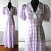 SUMMER SALE 20% OFF // 1970s Maxi Dress // Violet Gingham 1970s Summer Dress // Cotton Sundress.
