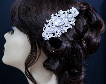 SALE crystal wedding bridal haircomb , brooch