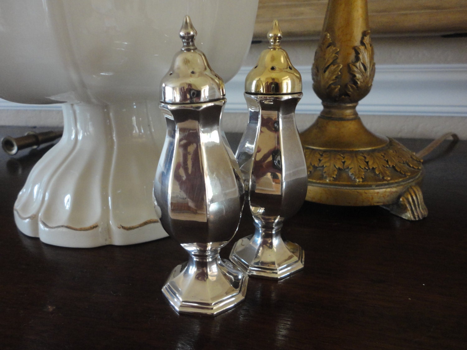 Vintage Silver Salt and Pepper Shakers Wallace 5011