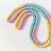 crochet necklace rope lariat pastel neon spring fashion yellow pink blue kawaii candy supersweet