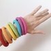 7 crochet bracelets rainbow neon - kawaii fashion