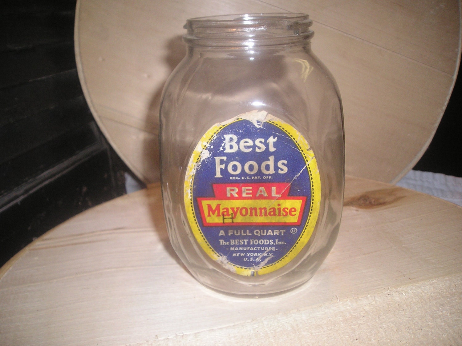 Vintage Jar Best Foods Mayonnaise by DebsCollectibles on Etsy