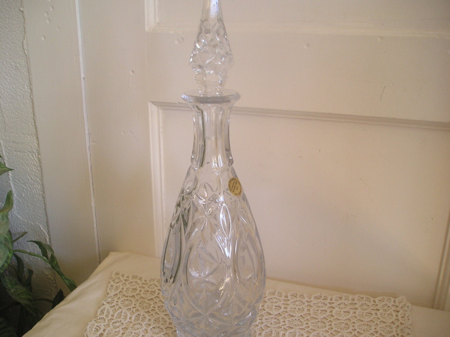 Vintage Lead Crystal Decanter Princess House by DebsCollectibles