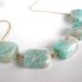 Chunky Mint Necklace Aqua Necklace