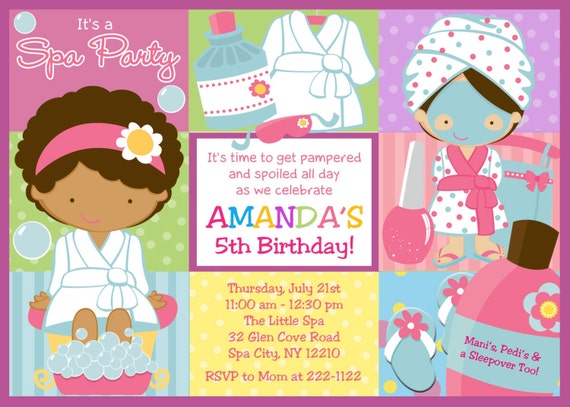 Items Similar To Custom Personalized Spa Mani Pedi Birthday Party 