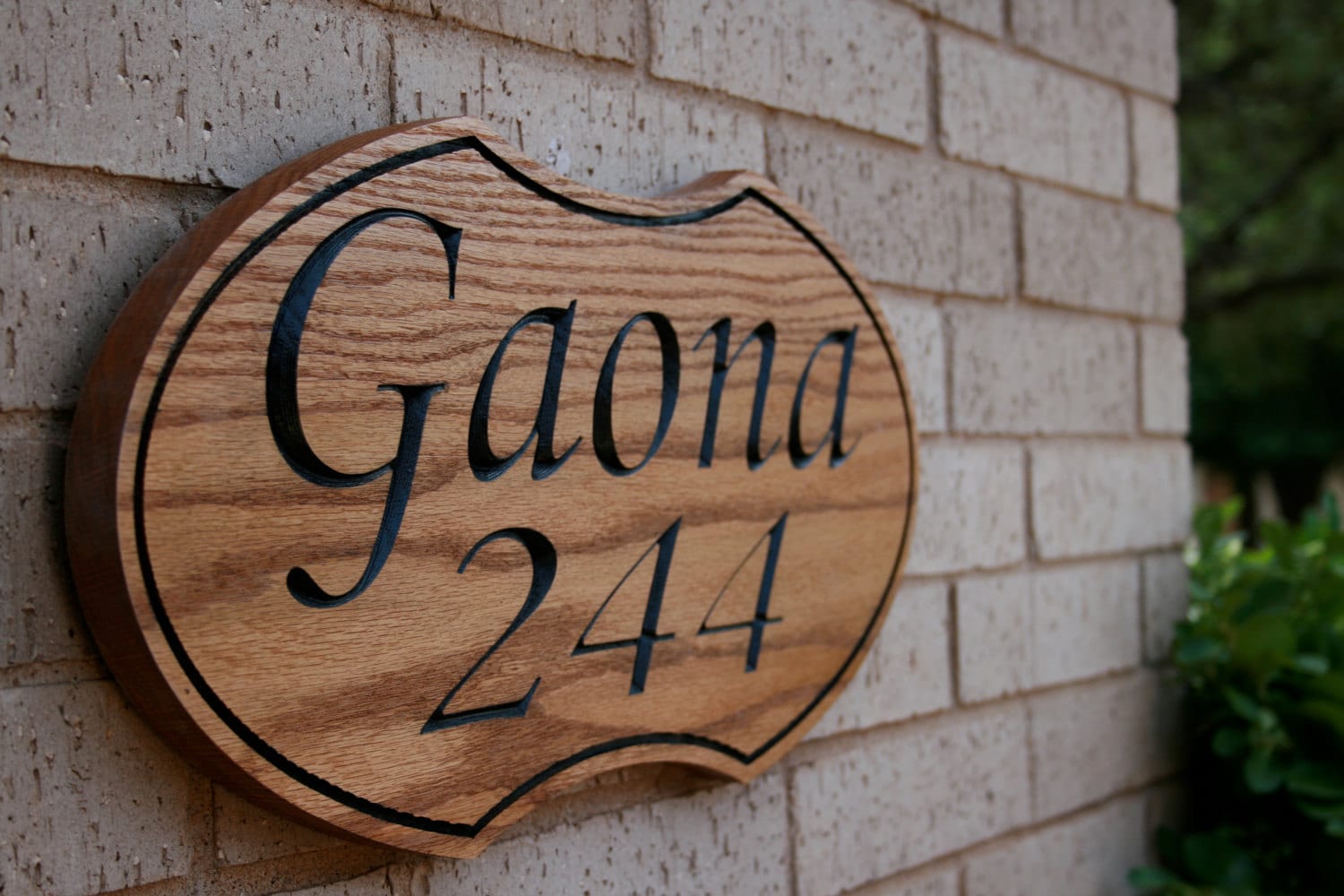  Wooden  Address Plaque  with House  Number  and by simplysawdust