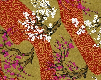 Japanese Yuzen Chiyogami Washi Paper (Panorama Design 10) - A4 Sheet