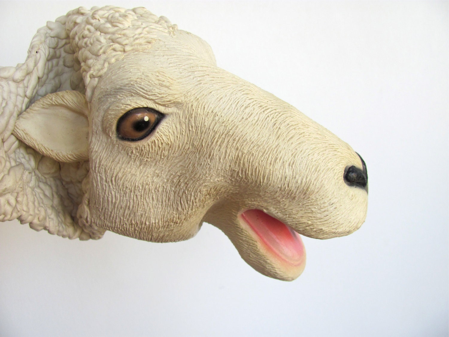 vintage FARM ANIMAL sheep rubber hand puppet by Mask Illusions