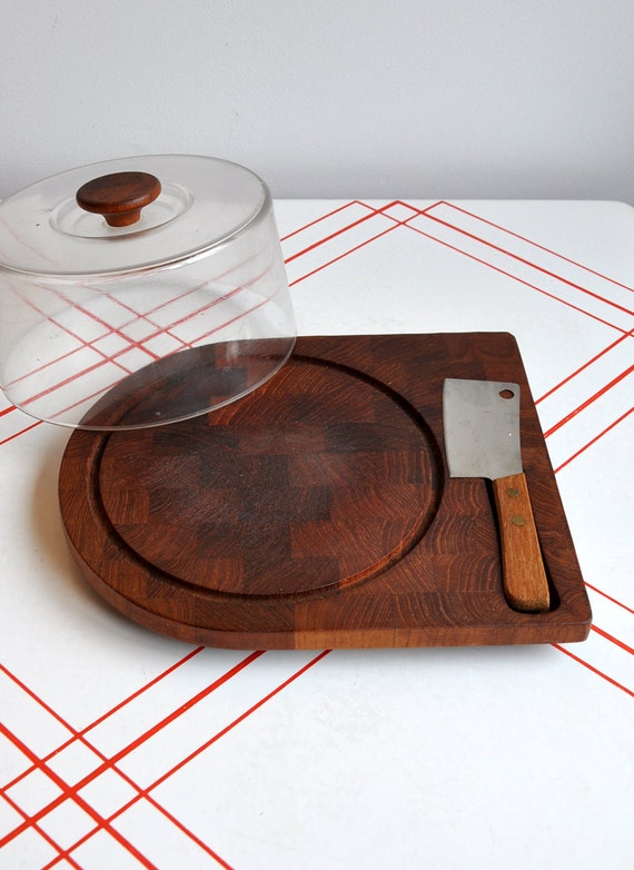 Danish Teak Luthje Cheese Board & Cover
