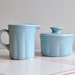 SALE 20% OFF Retro Powder Blue Creamer and Sugar Bowl MINT