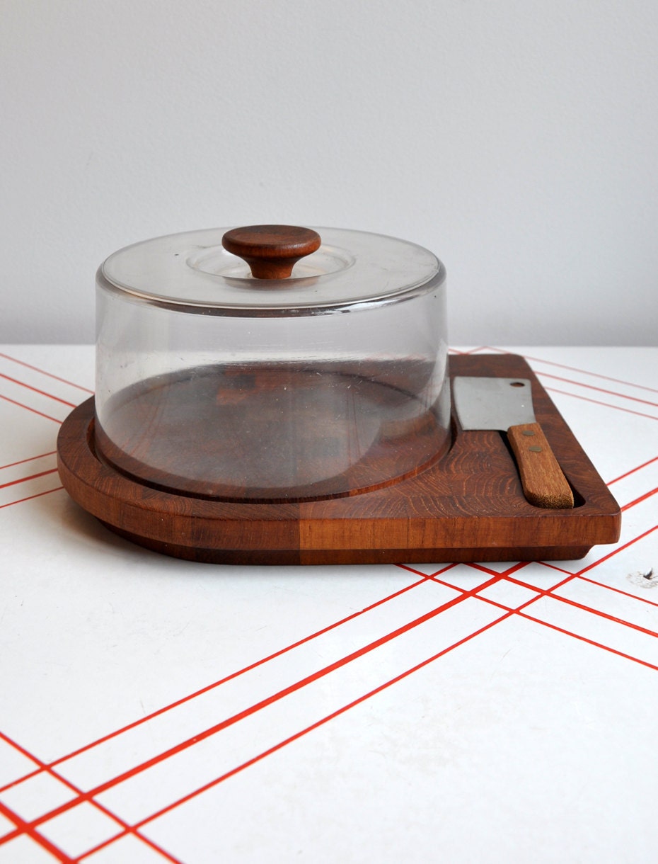 Danish Teak Luthje Cheese Board & Cover