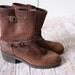 Women's Rustic Brown Leather Boots by Maine Woods Size 9